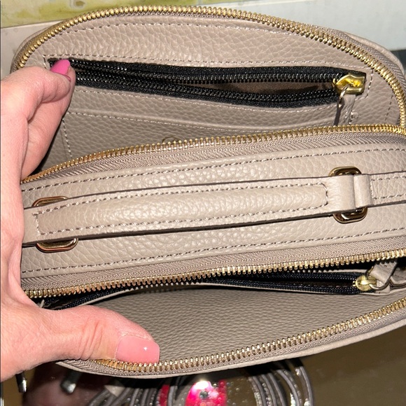 Dooney & Bourke Taupe Leather Crossbody Bag - Picture 15 of 16